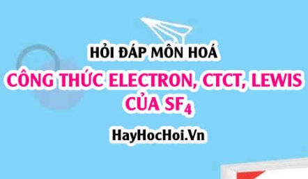 Công thức Electron của SF4, Công thức Lewis và CTCT của SF4